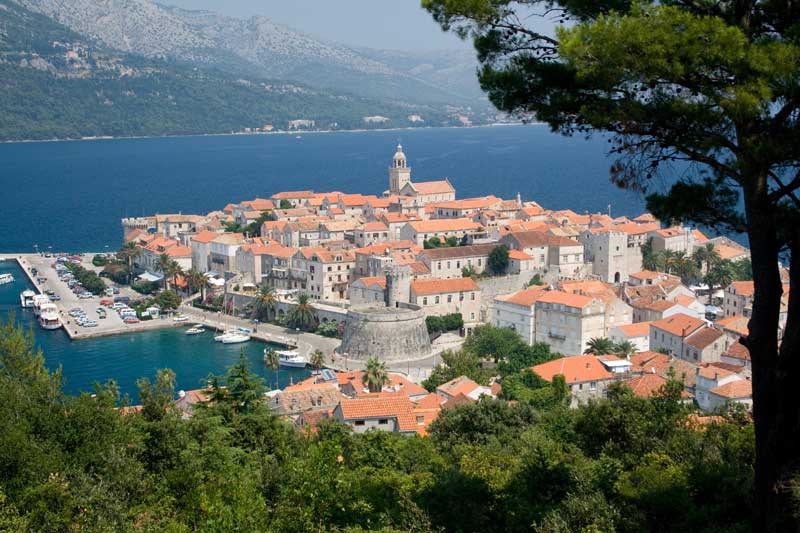The magnificent historical port town of Korcula