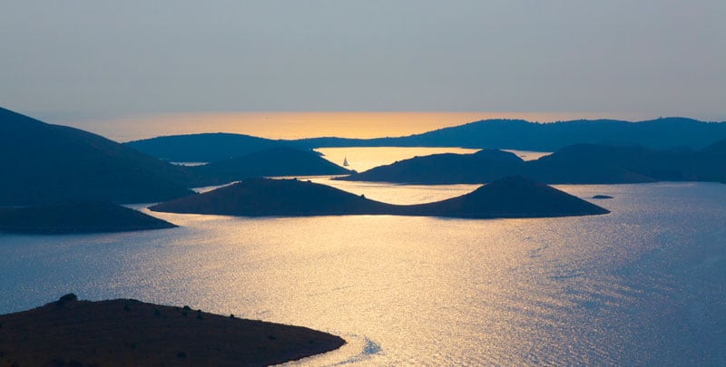 Aerial view of the Kornati Archipelago Sailing Paradise