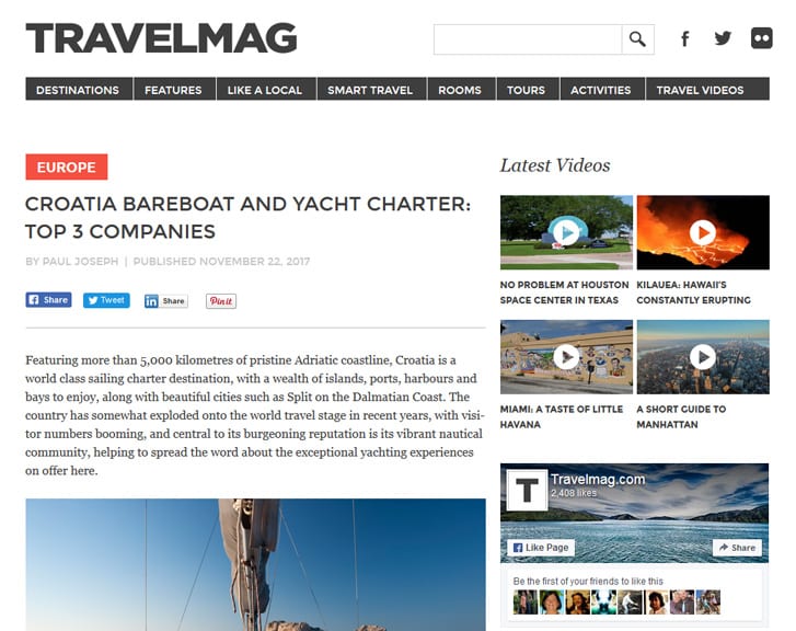 Top 3 yacht charter companies in croatia
